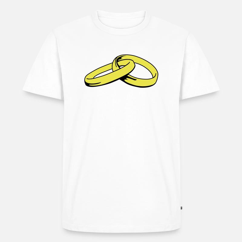 eheringe_02 - Männer Premium Bio T-Shirt - Weiß