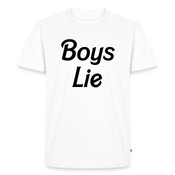 Boys lie - Men's Premium Organic T-Shirt - white - Front - Nico (187cm)