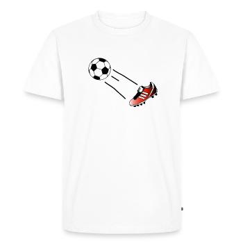 Football soccer football boot - T-shirt Premium bio Homme - blanc - Devant - Nico (187cm)