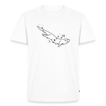 Plonger les loutres - T-shirt Premium bio Homme - blanc - Devant - Nico (187cm)