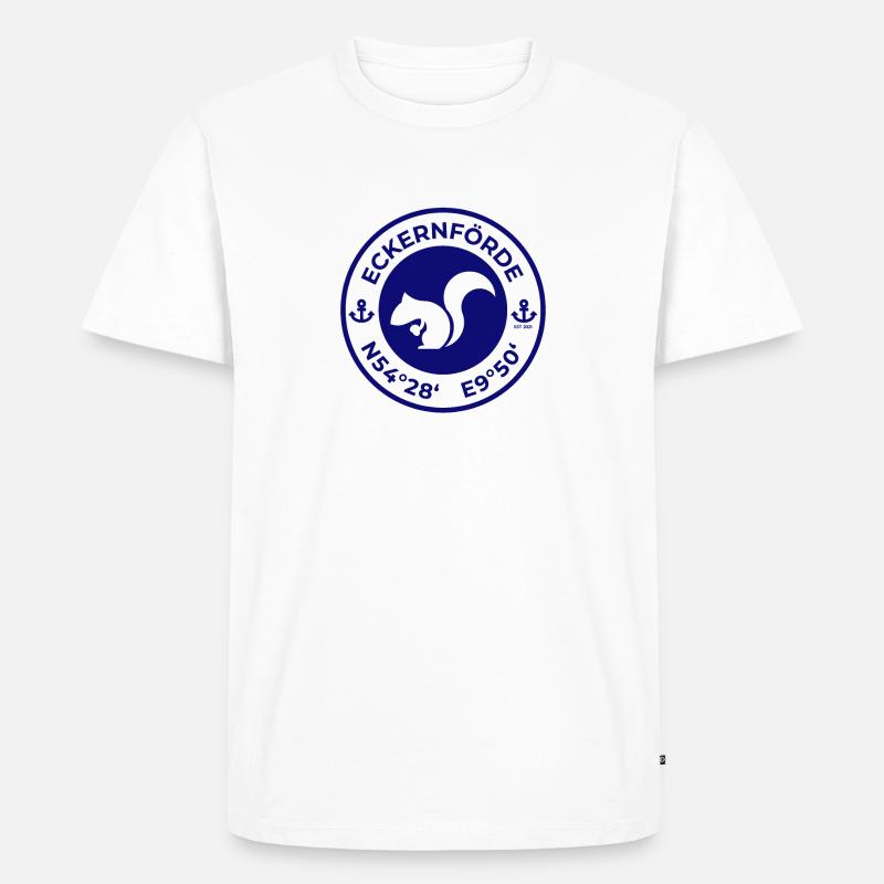 Eckernförde Eichhörnchen Navi - Männer Premium Bio T-Shirt - Weiß