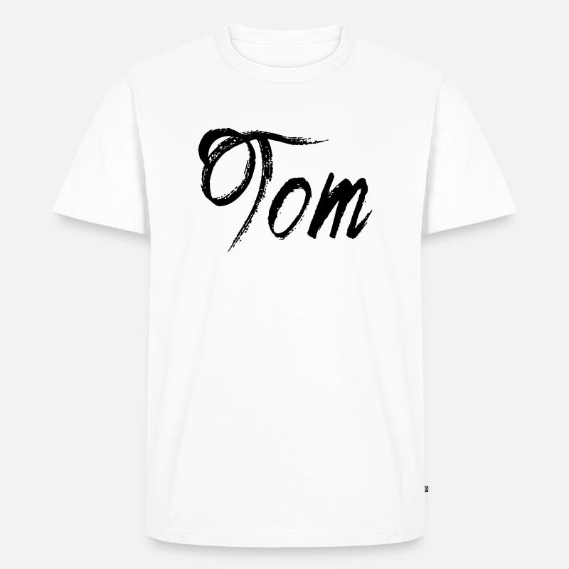 Tom - Männer Premium Bio T-Shirt - Weiß