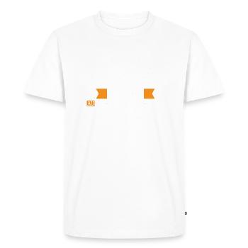 Je suis au squash Cadeau humour personnalisé - T-shirt Premium bio Homme - blanc - Devant - Nico (187cm)