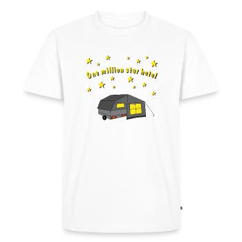 one million star hotel faltcaravan - T-shirt Premium bio Homme - blanc - Devant - Nico (187cm)