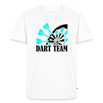 dart team - Men's Premium Organic T-Shirt - white - Front - Nico (187cm)