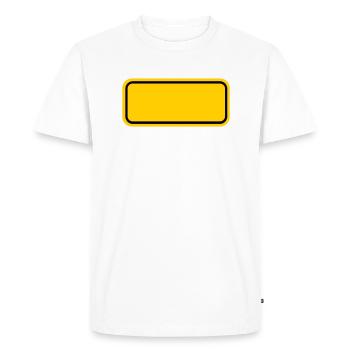 Ortsschild Vorlage Leer Schild blank Ortstafel - Männer Premium Bio T-Shirt - Weiß - Vorne - Nico (187cm)