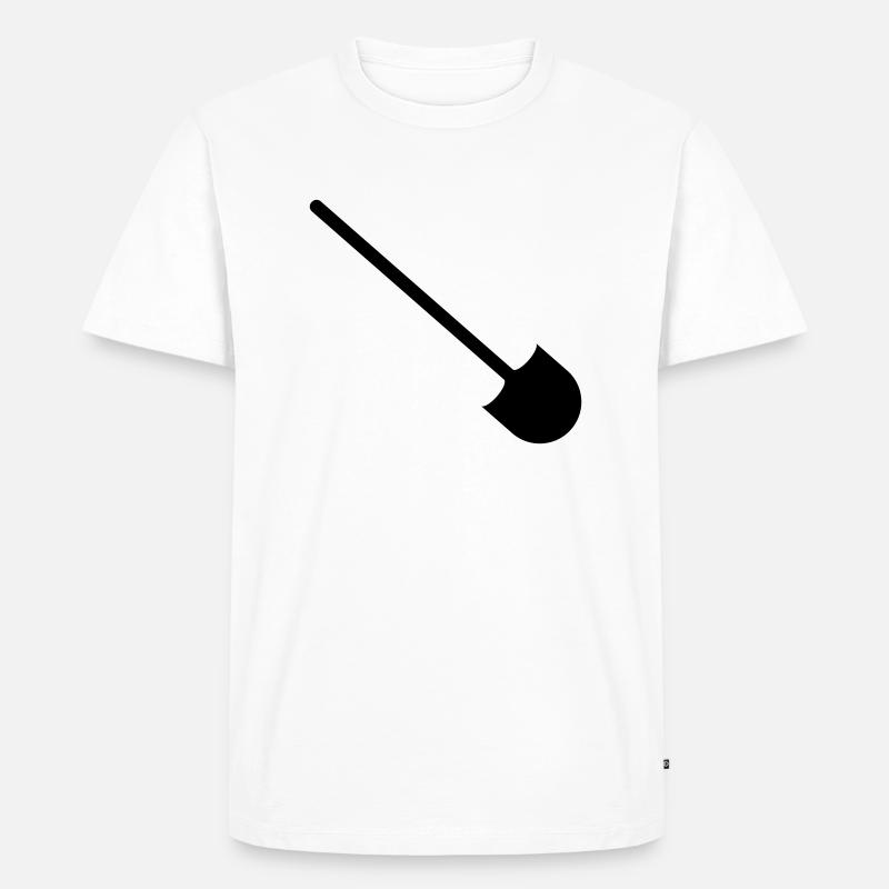 BAGGERARBEITEN - Männer Premium Bio T-Shirt - Weiß