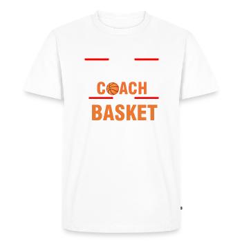 Meilleur coach de basket - T-shirt Premium bio Homme - blanc - Devant - Nico (187cm)