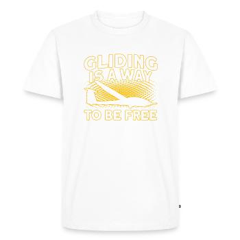 Pilote de planeur d’aviation - T-shirt Premium bio Homme - blanc - Devant - Nico (187cm)