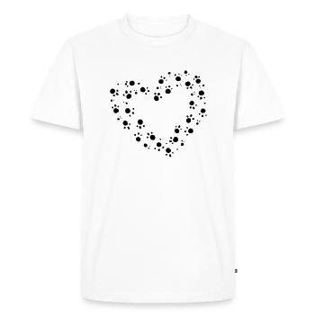 Animal Love Heart for Animals Refuge pour le bien-être des animaux - T-shirt Premium bio Homme - blanc - Devant - Nico (187cm)
