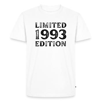 1993 LIMITED EDITION ANNIVERSAIRE METAL FER GRIS - T-shirt Premium bio Homme - blanc - Devant - Nico (187cm)