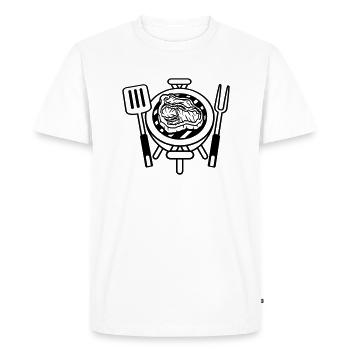 Grill Master Steak BBQ Charcoal Grill - T-shirt Premium bio Homme - blanc - Devant - Nico (187cm)