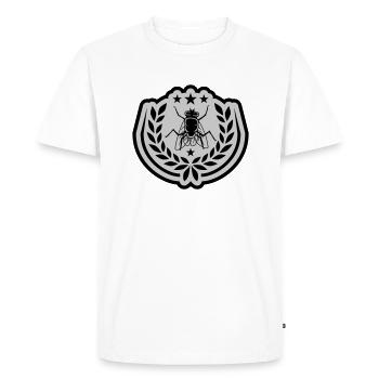 Design Housefly Stars Couronne de laurier - T-shirt Premium bio Homme - blanc - Devant - Nico (187cm)