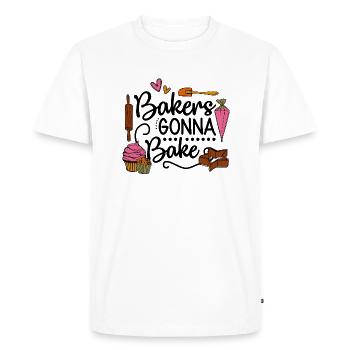 Boulangerie Baker Boulangerie Boulangerie Gâteau de confiserie - T-shirt Premium bio Homme - blanc - Devant - Nico (187cm)