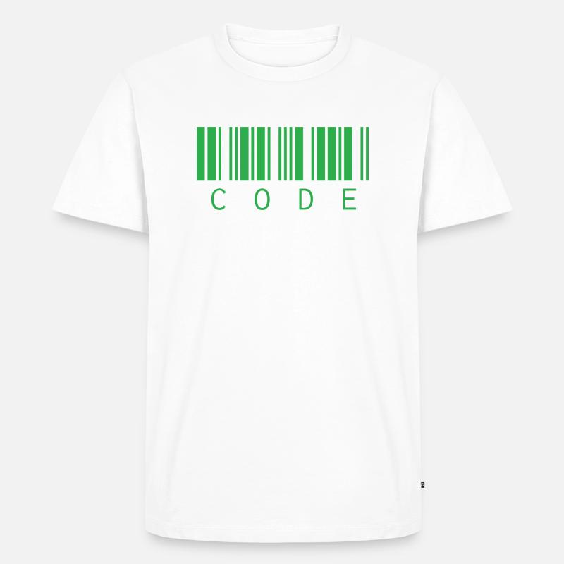 code - Männer Premium Bio T-Shirt - Weiß