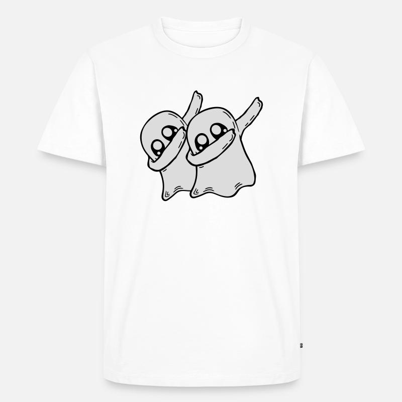 2 Dabbing Ghosts Friends - T-shirt Premium bio Homme - blanc