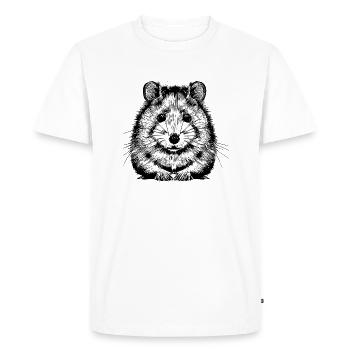 Hamster mignon animal rongeur animaux drôle animal 7 - T-shirt Premium bio Homme - blanc - Devant - Nico (187cm)