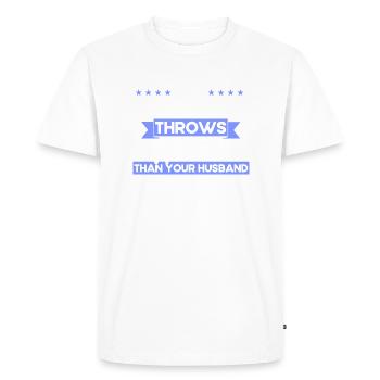 Fille Fan de sport Cadeau de mère - T-shirt Premium bio Homme - blanc - Devant - Nico (187cm)