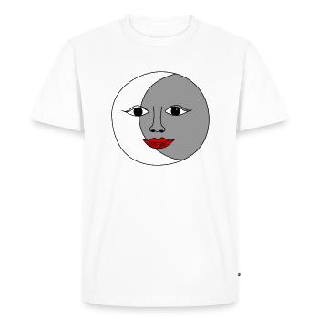 Sun and moon - Men's Premium Organic T-Shirt - white - Front - Nico (187cm)
