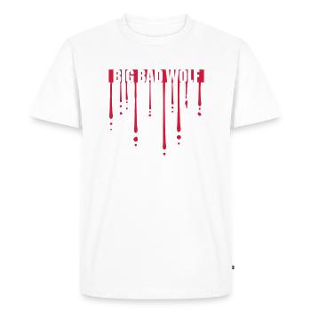 Citation du Grand Méchant Loup - T-shirt Premium bio Homme - blanc - Devant - Nico (187cm)