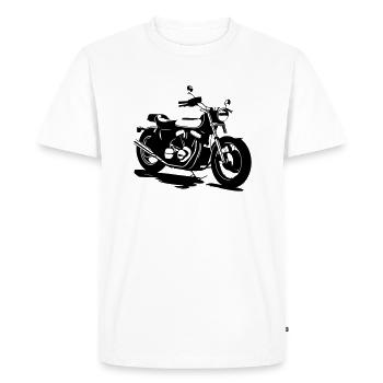 MOTO CLASSIQUE - T-shirt Premium bio Homme - blanc - Devant - Nico (187cm)