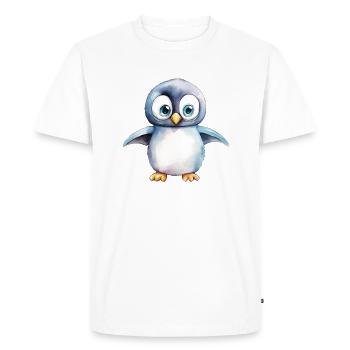 Aquarelle de pingouin - T-shirt Premium bio Homme - blanc - Devant - Nico (187cm)