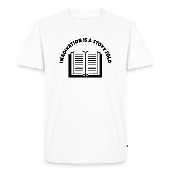IMAGINATION - T-shirt Premium bio Homme - blanc - Devant - Nico (187cm)