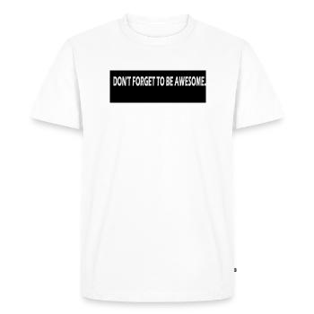 INTERESTING - Men's Premium Organic T-Shirt - white - Front - Nico (187cm)