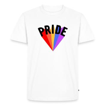 PRIDE LGBTQ+ MOTIFS - T-shirt Premium bio Homme - blanc - Devant - Nico (187cm)