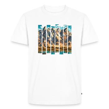 Mountains Hike Hiking Mountain Hiking Mountain Hikers - Men's Premium Organic T-Shirt - white - Front - Nico (187cm)