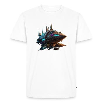 Spaceship - Men's Premium Organic T-Shirt - white - Front - Nico (187cm)