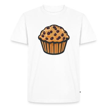 Muffin aux Pépites de Chocolat - T-shirt Premium bio Homme - blanc - Devant - Nico (187cm)