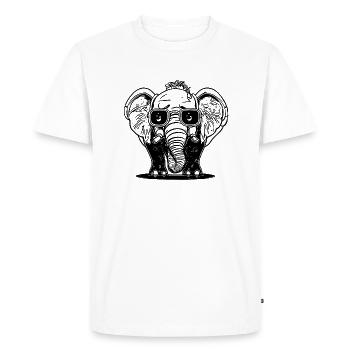 toniphant - Männer Premium Bio T-Shirt - Weiß - Vorne - Nico (187cm)
