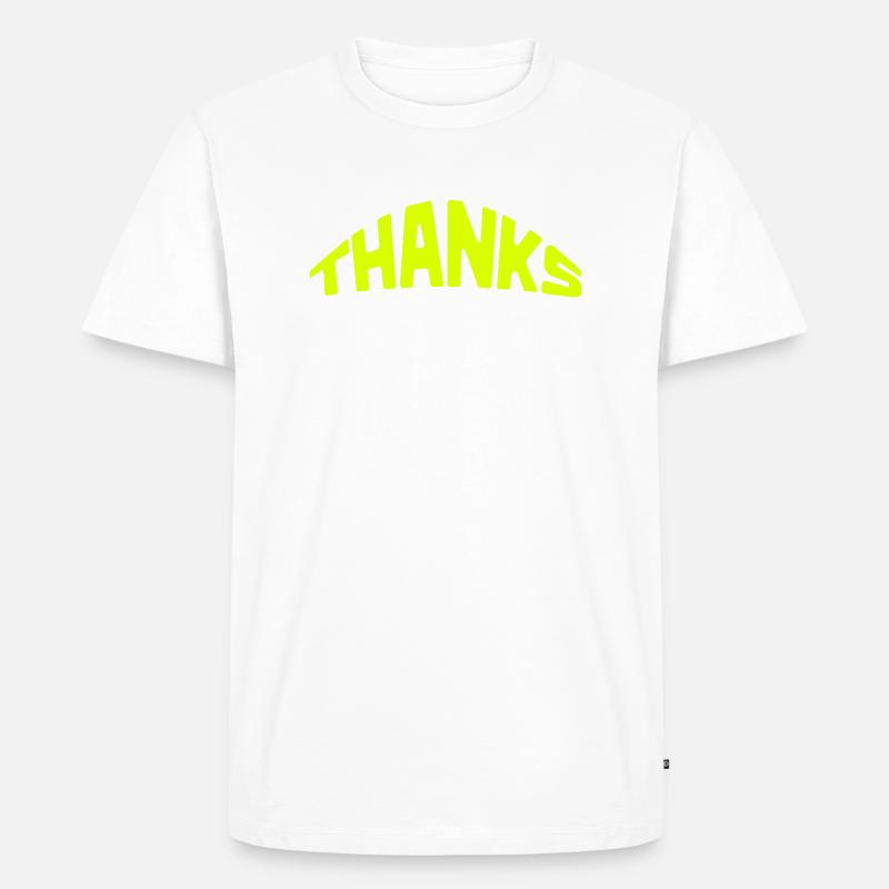 Danke Lue - Männer Premium Bio T-Shirt - Weiß
