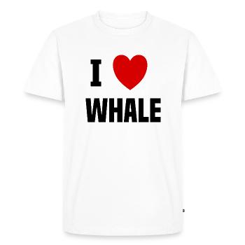 I love Whale - Men's Premium Organic T-Shirt - white - Front - Nico (187cm)
