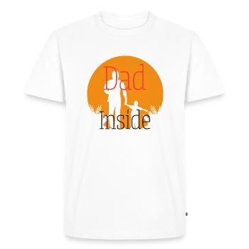 Dad inside - Men's Premium Organic T-Shirt - white - Front - Nico (187cm)