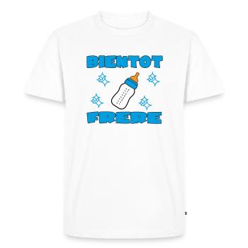 SOON BROTHER - Men's Premium Organic T-Shirt - white - Front - Nico (187cm)
