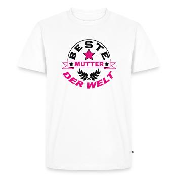 BESTE MUTTER DER WELT - Men's Premium Organic T-Shirt - white - Front - Nico (187cm)