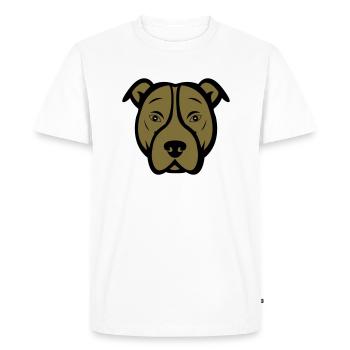 Dog - Men's Premium Organic T-Shirt - white - Front - Nico (187cm)