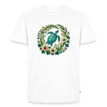 Tortue marine - T-shirt Premium bio Homme - blanc - Devant - Nico (187cm)