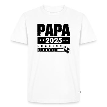 Papa 2025 Chargement - T-shirt Premium bio Homme - blanc - Devant - Nico (187cm)