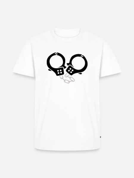 Handcuffs 2 - Men's Premium Organic T-Shirt - white