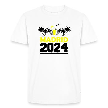 Madrid 2024 - Men's Premium Organic T-Shirt - white - Front - Nico (187cm)