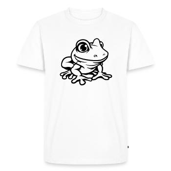 Grenouille Bande dessinée - T-shirt Premium bio Homme - blanc - Devant - Nico (187cm)