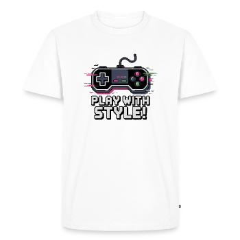 VIDEO GAME CONTROLLERS - Men's Premium Organic T-Shirt - white - Front - Nico (187cm)