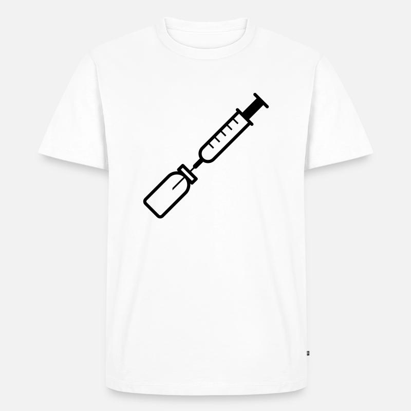 Spritze - Männer Premium Bio T-Shirt - Weiß