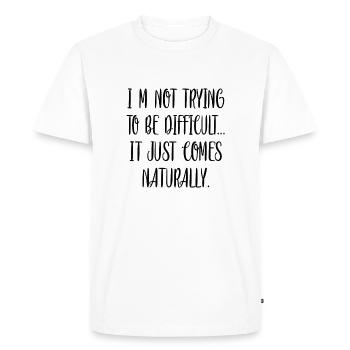 Say sarcasm - Men's Premium Organic T-Shirt - white - Front - Nico (187cm)