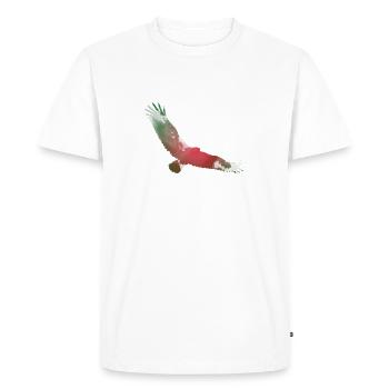 Magical Flying Eagle Trippy Silhouette - Men's Premium Organic T-Shirt - white - Front - Nico (187cm)