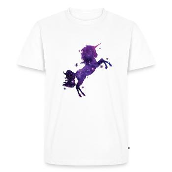 Unicorn glitter universe - Men's Premium Organic T-Shirt - white - Front - Nico (187cm)