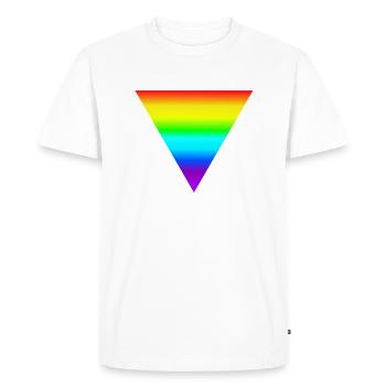 Rainbow triangle - Men's Premium Organic T-Shirt - white - Front - Nico (187cm)